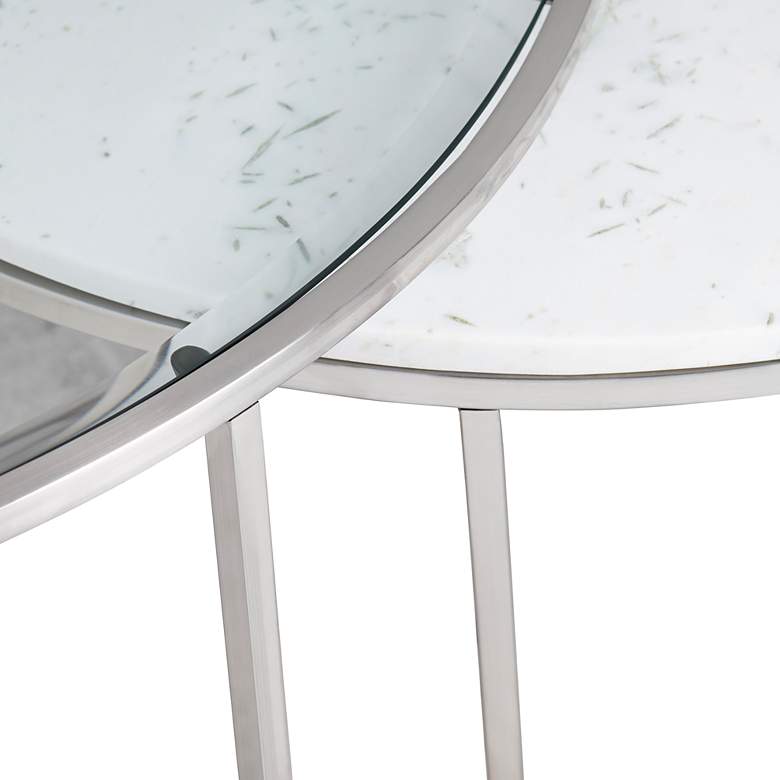 Image 3 Cellini 39 1/2" Wide Round Nesting Cocktail Tables Set of 2 more views
