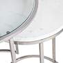 3_Cellini Silver w/ Glass and Marble Nesting Tables Set of 2 more views