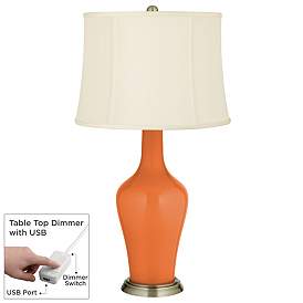 Image1 of Celosia Orange Anya Table Lamp with Dimmer