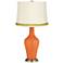 Celosia Orange Anya Table Lamp with Open Weave Trim