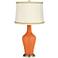 Celosia Orange Anya Table Lamp with Relaxed Wave Trim