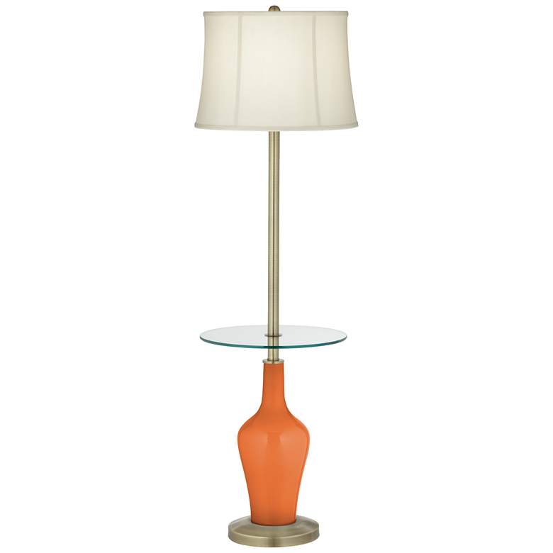 Image 1 Celosia Orange Anya Tray Table Floor Lamp
