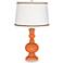 Celosia Orange Apothecary Table Lamp with Twist Scroll Trim