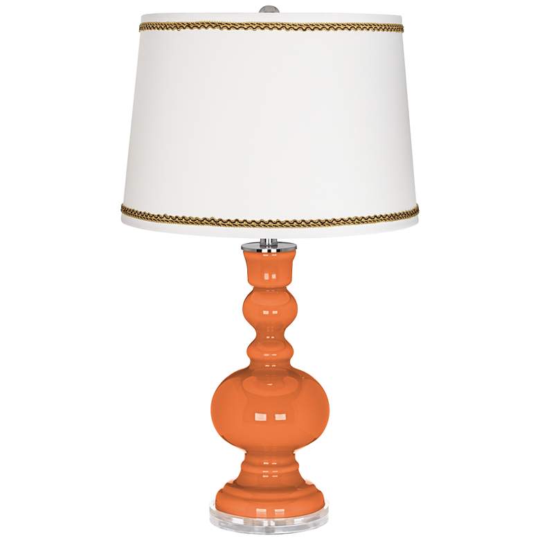 Image 1 Celosia Orange Apothecary Table Lamp with Twist Scroll Trim