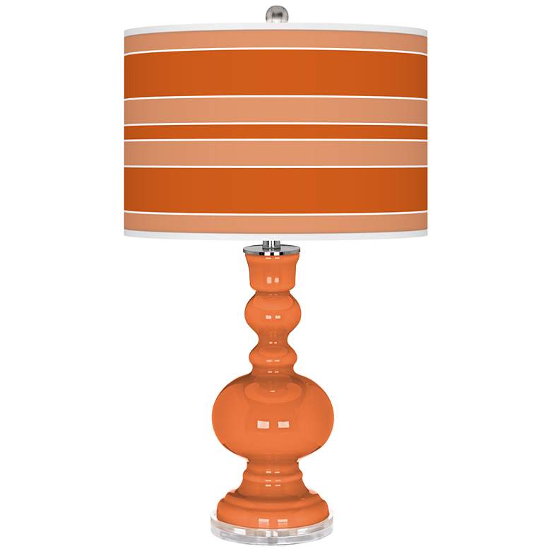 Celosia Orange Bold Stripe Apothecary Table Lamp