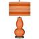 Celosia Orange Bold Stripe Double Gourd Table Lamp