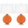 Celosia Orange Carrie Table Lamps Set of 2