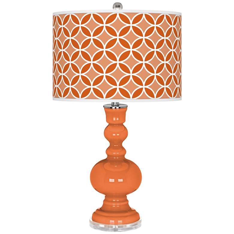 Image 1 Celosia Orange Circle Rings Apothecary Table Lamp