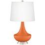 Celosia Orange Gillan Glass Table Lamp with Dimmer
