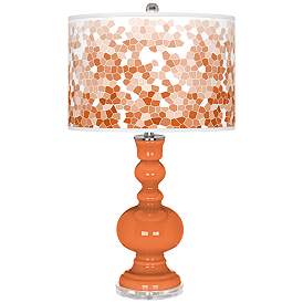 Image1 of Celosia Orange Mosaic Giclee Apothecary Table Lamp