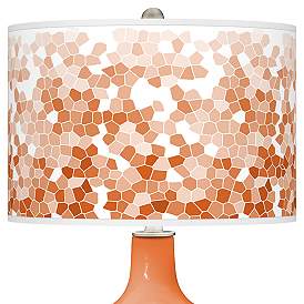 Image2 of Celosia Orange Mosaic Giclee Ovo Table Lamp more views