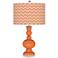 Celosia Orange Narrow Zig Zag Apothecary Table Lamp