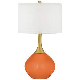 Image1 of Celosia Orange Nickki Brass Modern Table Lamp