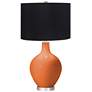 Celosia Orange Ovo Table Lamp with Black Shade