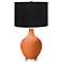 Celosia Orange Ovo Table Lamp with Black Shade