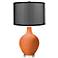 Celosia Orange Ovo Table Lamp with Organza Black Shade