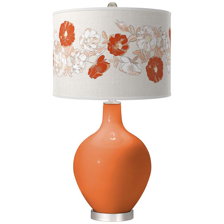 Image 1 Celosia Orange Rose Bouquet Ovo Table Lamp