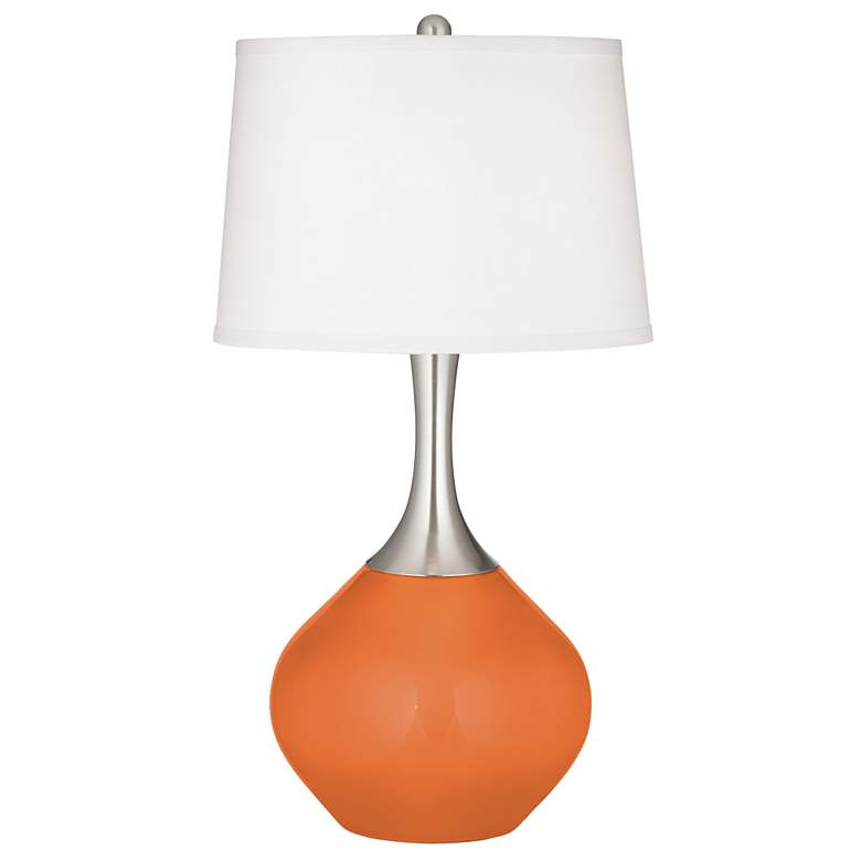 Image 2 Celosia Orange Spencer Table Lamp with Dimmer