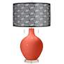 Celosia Orange Toby Table Lamp With Black Metal Shade