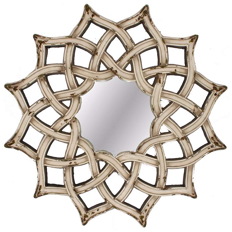 Image 1 Celtic Off White 29 inch Square Wall Mirror