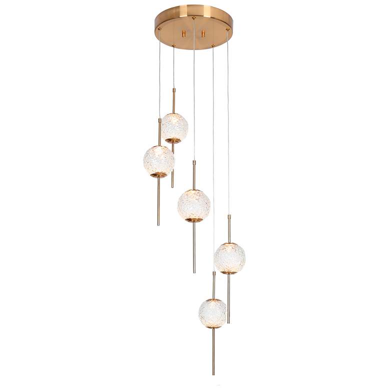 Image 1 Cenlindes 14" Wide Plating Brass LED Multi-Light Pendant