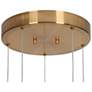 2_Cenlindes 14" Wide Plating Brass LED Multi-Light Pendant more views