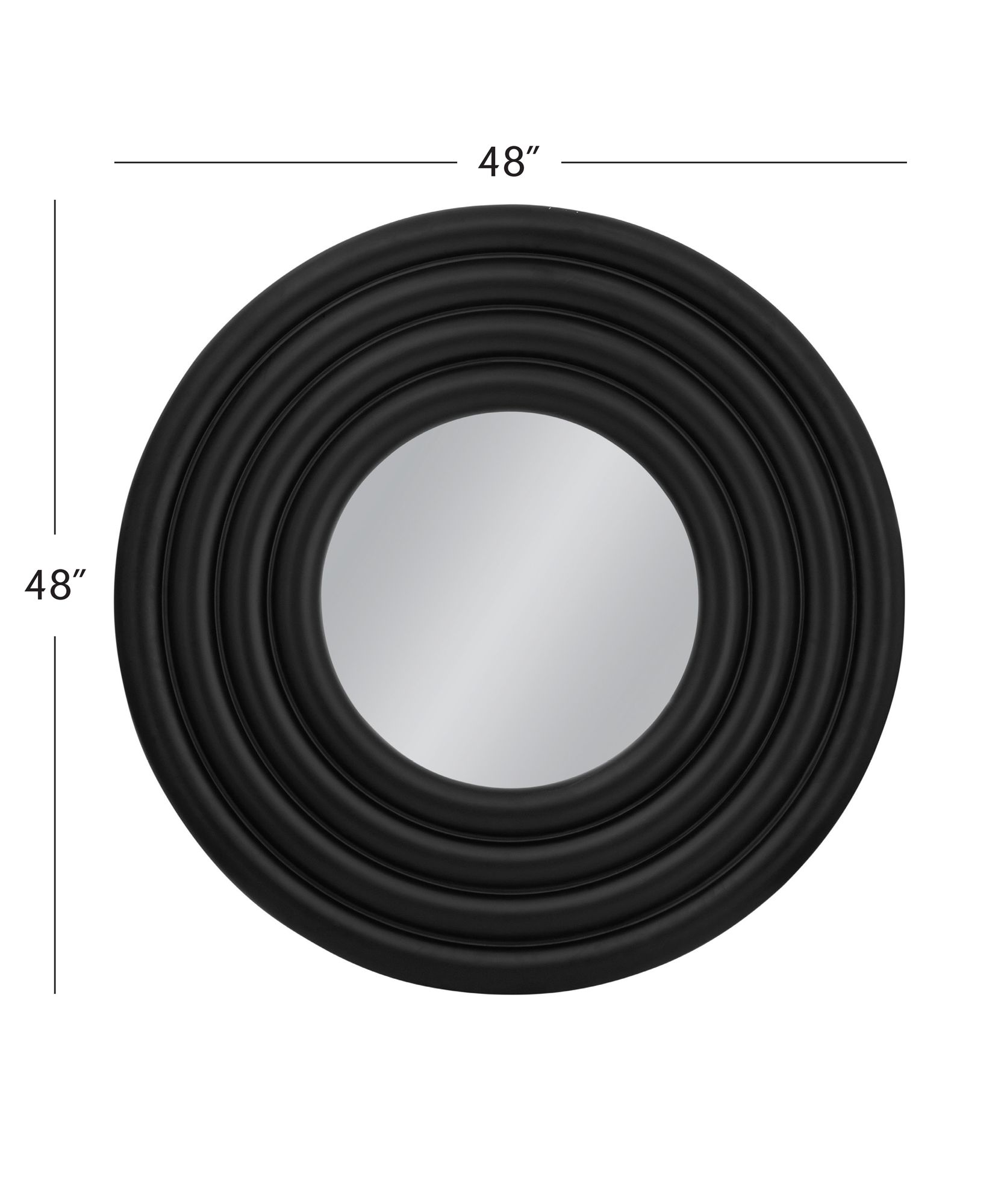 Image 6 Centauri 48"W x 48"H Matte Black Wall Mirror more views