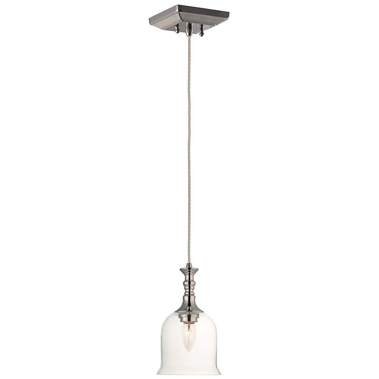 Image 1 Centennial 1-Light 6.25" Wide Polished Nickel Pendant Light