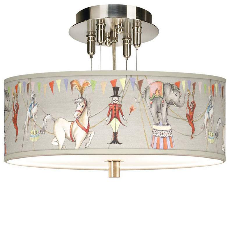 Image 1 Center Ring Circus Giclee 14" Wide Ceiling Light