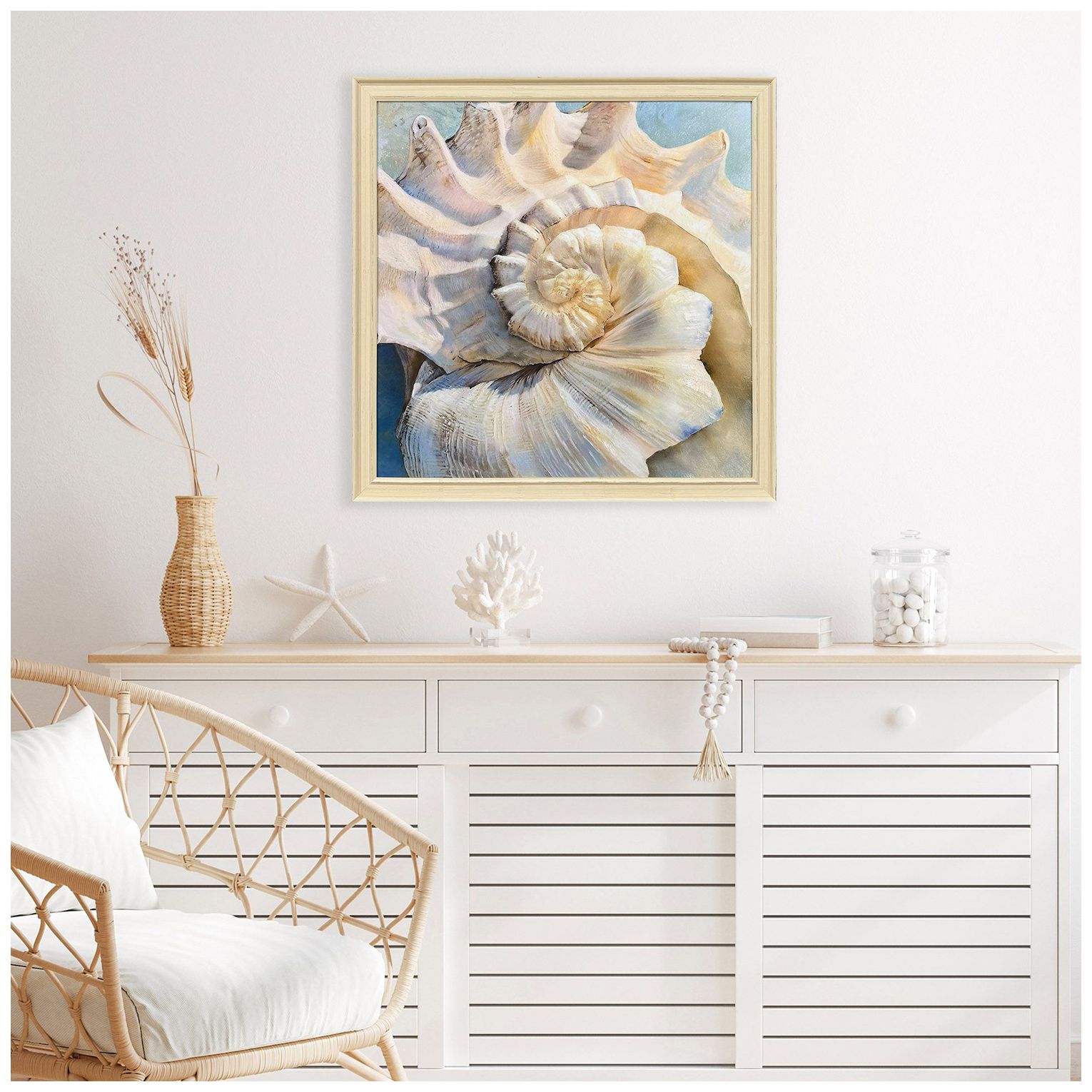 Image 5 Center Shell 40"W x 40"H Framed Art more views