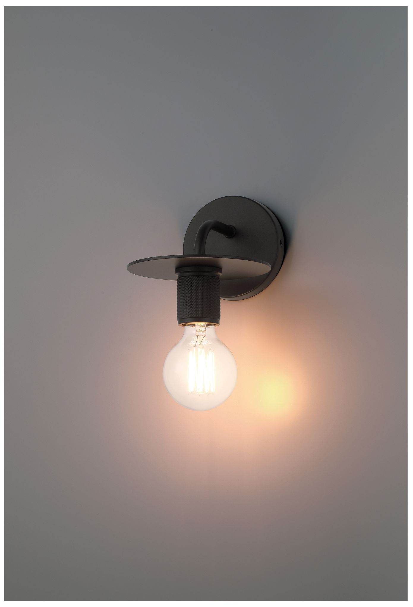 Image 2 Central 6" High Black Wall Sconce more views