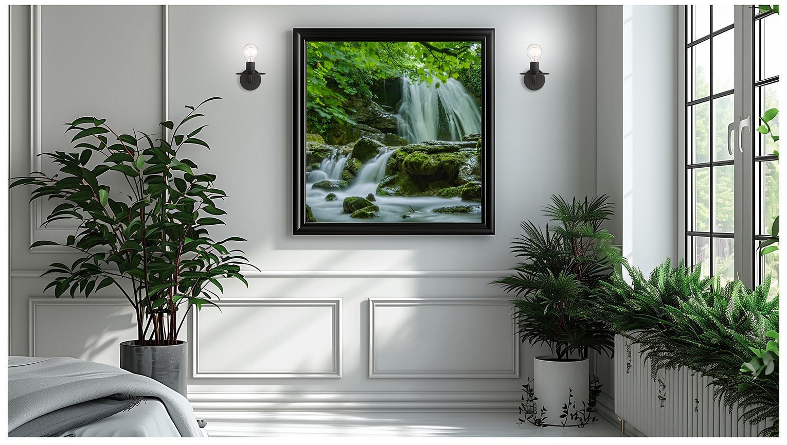 Image 3 Central 6" High Black Wall Sconce more views