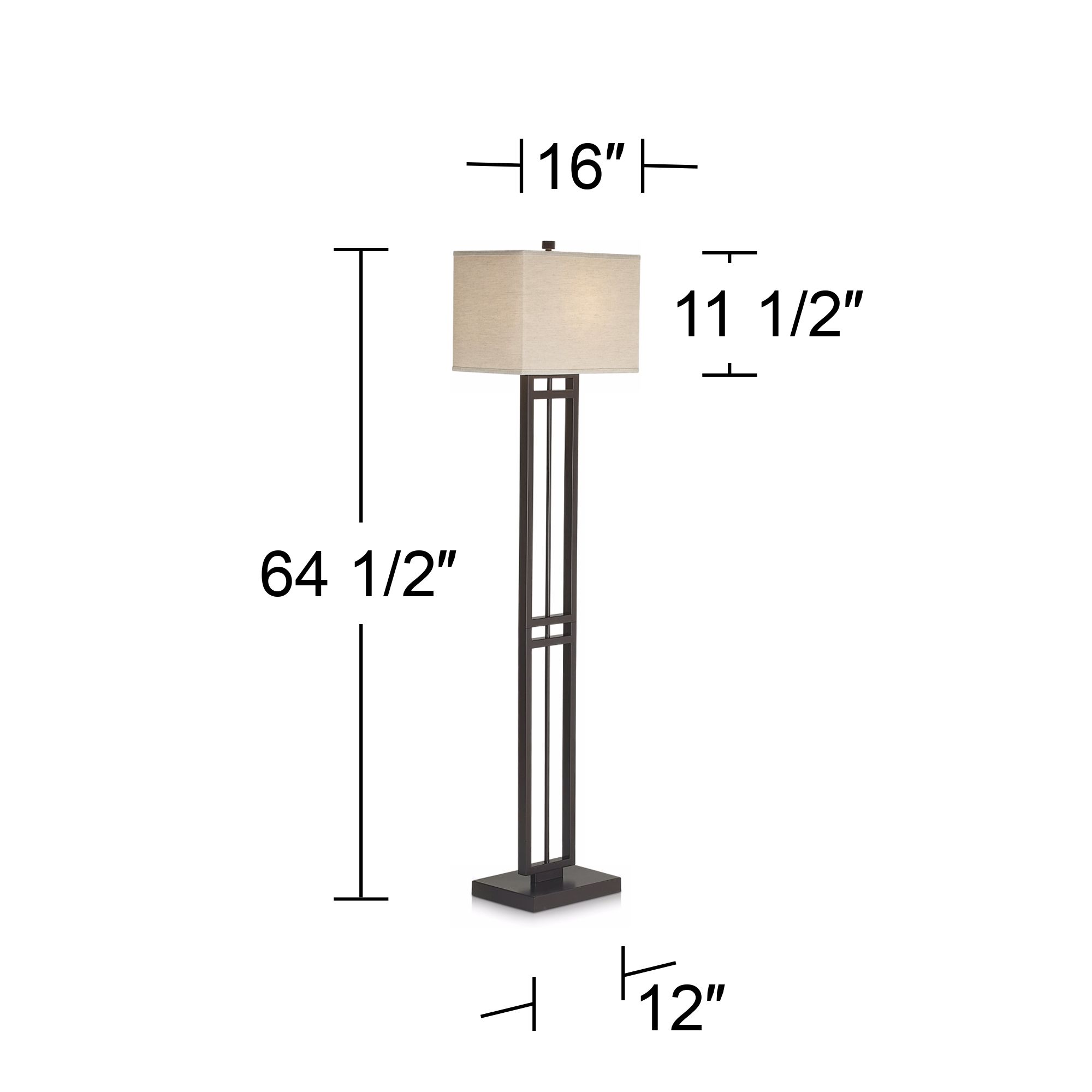 Central Loft Metal Bronze Floor Lamp 1C095 Lamps Plus