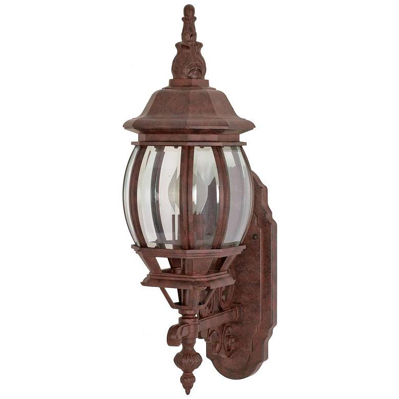 Image 1 Central Park; 1 Light; 20 in.; Wall Lantern with Clear Beveled Glass
