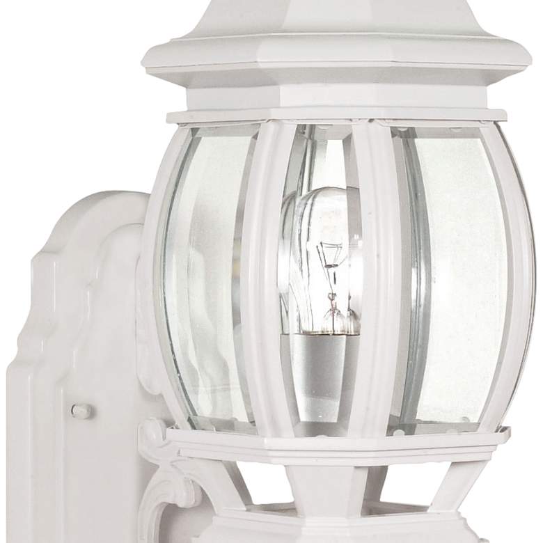 Image 3 Central Park 20 inch High White Upbridge Arm Outdoor Wall Light more views