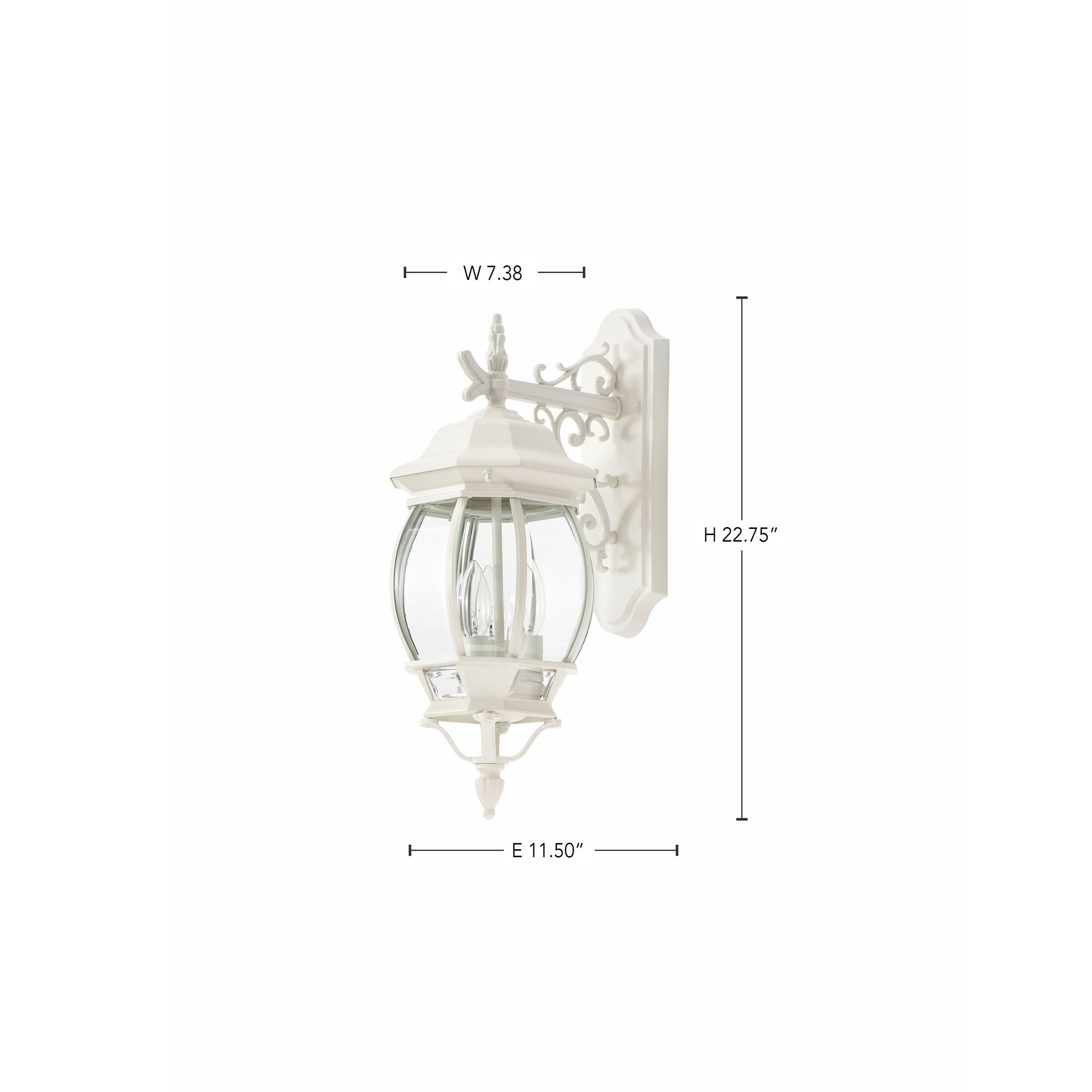 Central Park 22 3/4"H White Downbridge Outdoor Wall Light