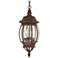 Central Park; 3 Light; 20 in.; Hanging Lantern with Clear Beveled Glass