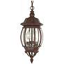 Central Park; 3 Light; 20 in.; Hanging Lantern with Clear Beveled Glass