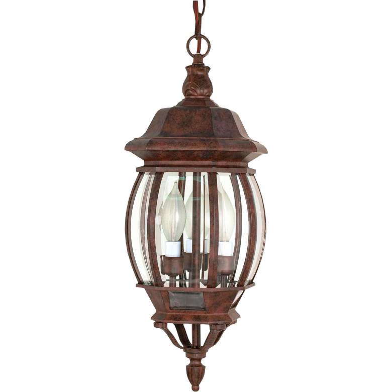 Image 2 Central Park; 3 Light; 20 in.; Hanging Lantern with Clear Beveled Glass
