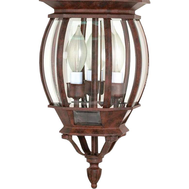 Image 3 Central Park; 3 Light; 20 in.; Hanging Lantern with Clear Beveled Glass more views