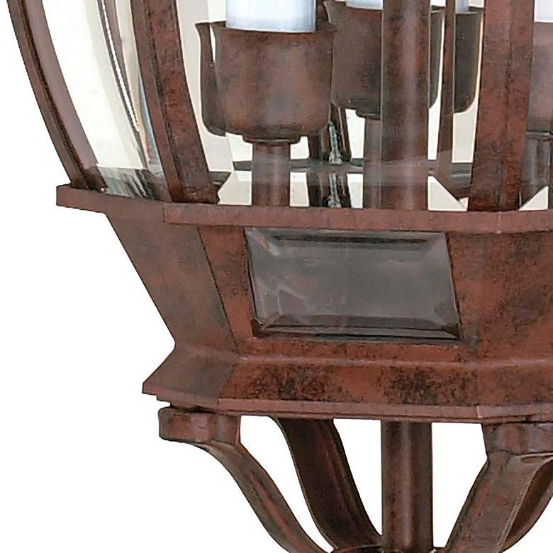 Image 4 Central Park; 3 Light; 20 in.; Hanging Lantern with Clear Beveled Glass more views
