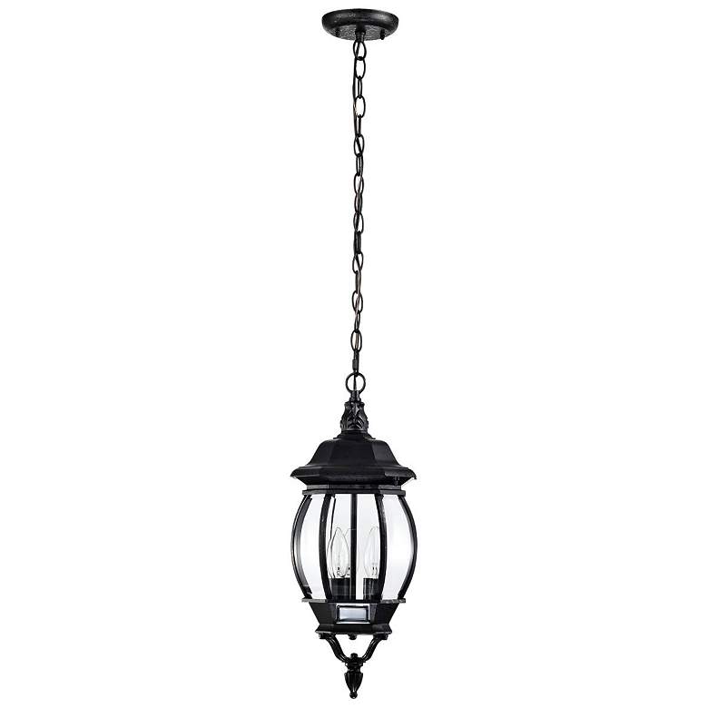 Image 3 Central Park; 3 Light; 20 in.; Hanging Lantern with Clear Beveled Glass more views