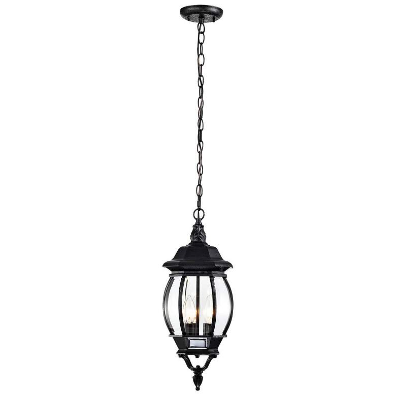 Image 6 Central Park; 3 Light; 20 in.; Hanging Lantern with Clear Beveled Glass more views