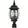 Central Park; 3 Light; 21 in.; Post Lantern with Clear Beveled Glass