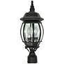 Central Park; 3 Light; 21 in.; Post Lantern with Clear Beveled Glass