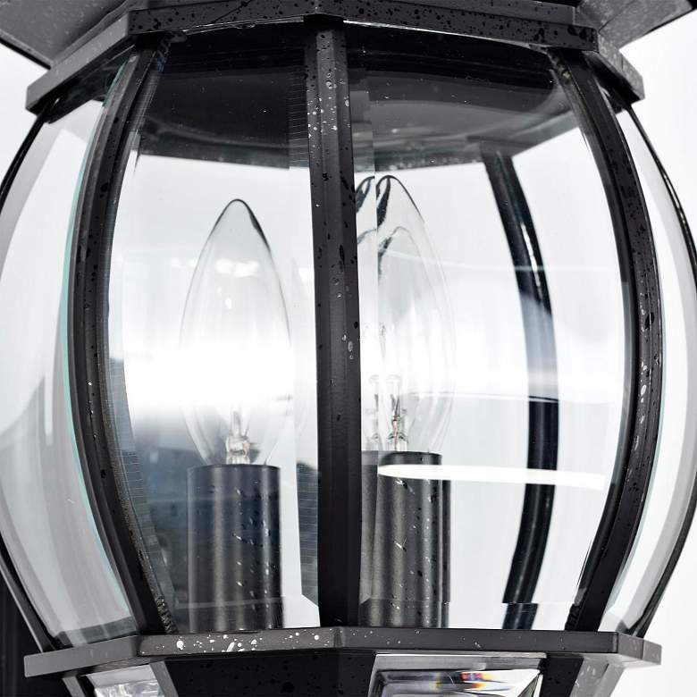 Image 5 Central Park; 3 Light; 22 in.; Wall Lantern with Clear Beveled Glass more views