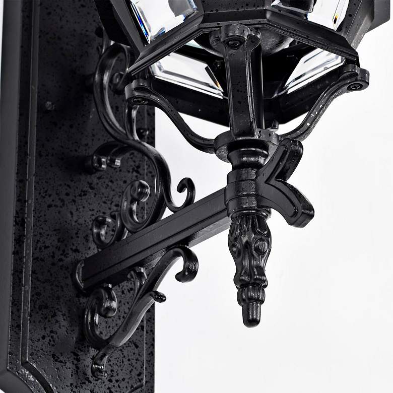Image 6 Central Park; 3 Light; 22 in.; Wall Lantern with Clear Beveled Glass more views