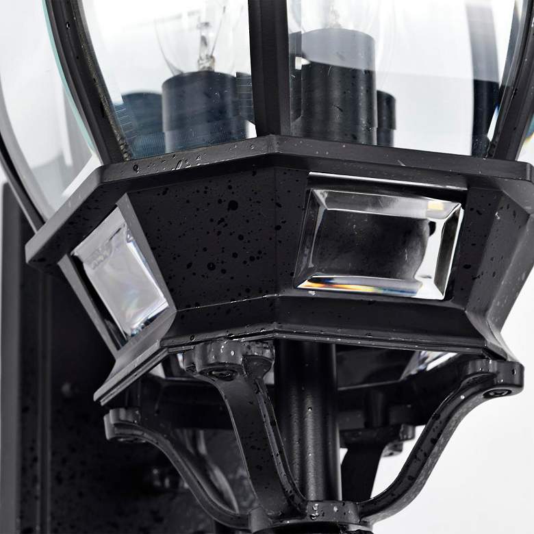 Image 7 Central Park; 3 Light; 22 in.; Wall Lantern with Clear Beveled Glass more views