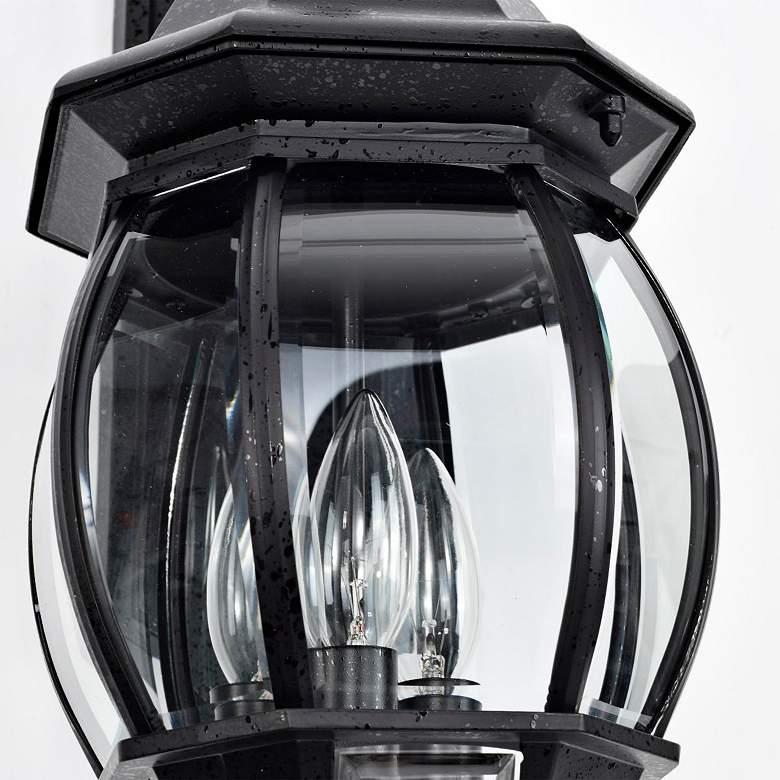 Image 5 Central Park; 3 Light; 22 in.; Wall Lantern with Clear Beveled Glass more views