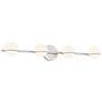 Centric 32" Wide 4.Light Brushed Nickel Bath Bar With Opal Glass Shade